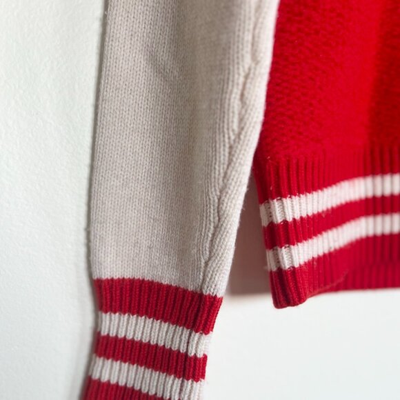 "Rag & bone" red & white sweater / 10% merino wool / Size XS - Picture 5 of 8